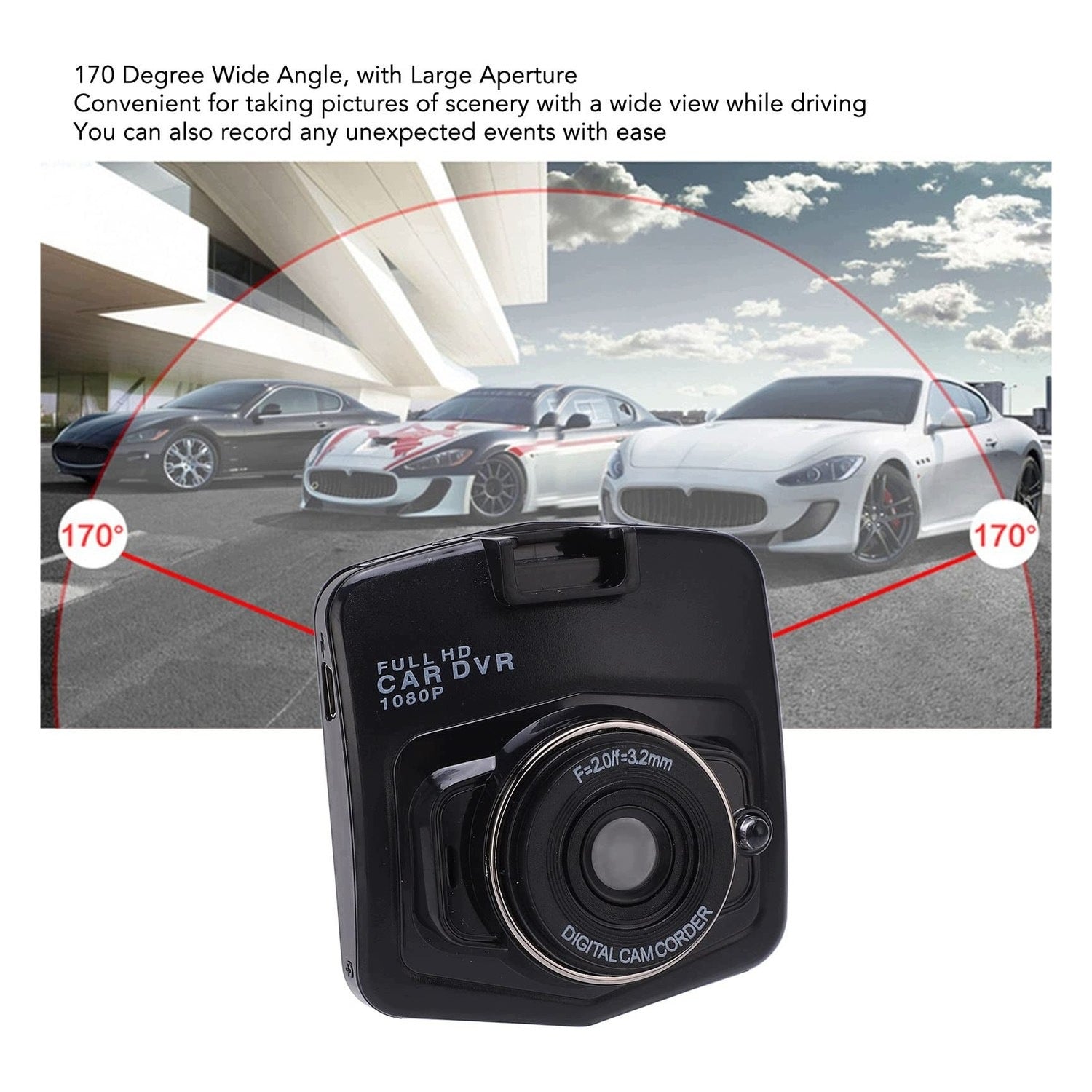 Allecto - Car Camera - 1920x1080 HD - With Reversing Function Model Dash Cam 1920 X 1080 HD - Achteruitrijcamera - Nac
