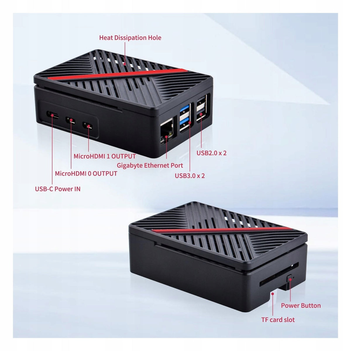 Allecto - Housing for Raspberry Pi 5 - Active Cooling - USB-C Power Supply Manufacturer other