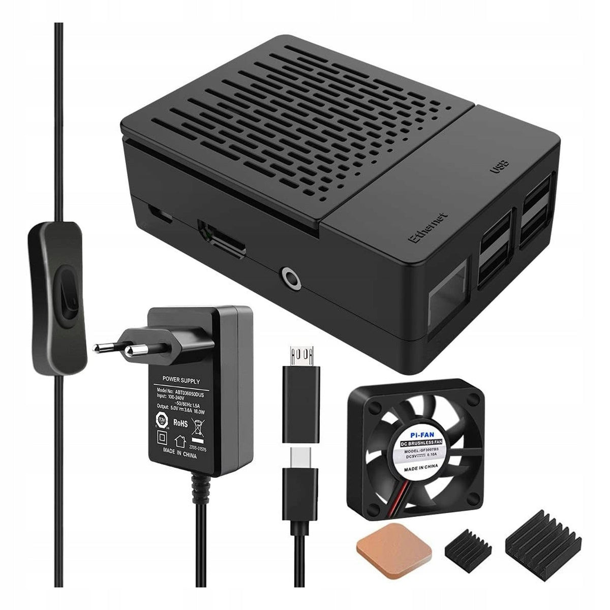 Allecto - Housing for Raspberry Pi - with fan - easy installation