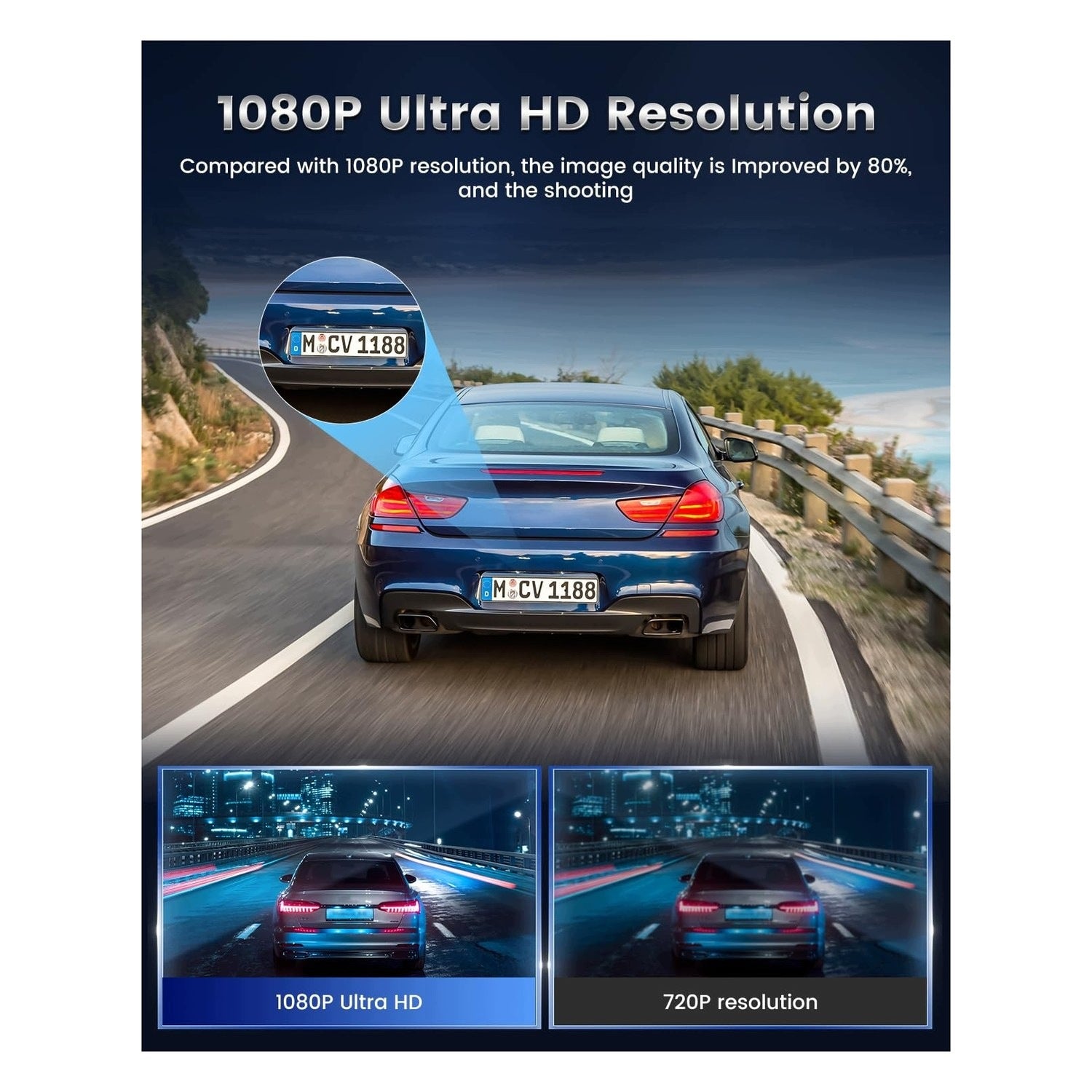 Allecto - dash cam - dual - 1080p with 64GB card Model Dual Dash Cam met 1080p Camera en 64GB TF Card - N