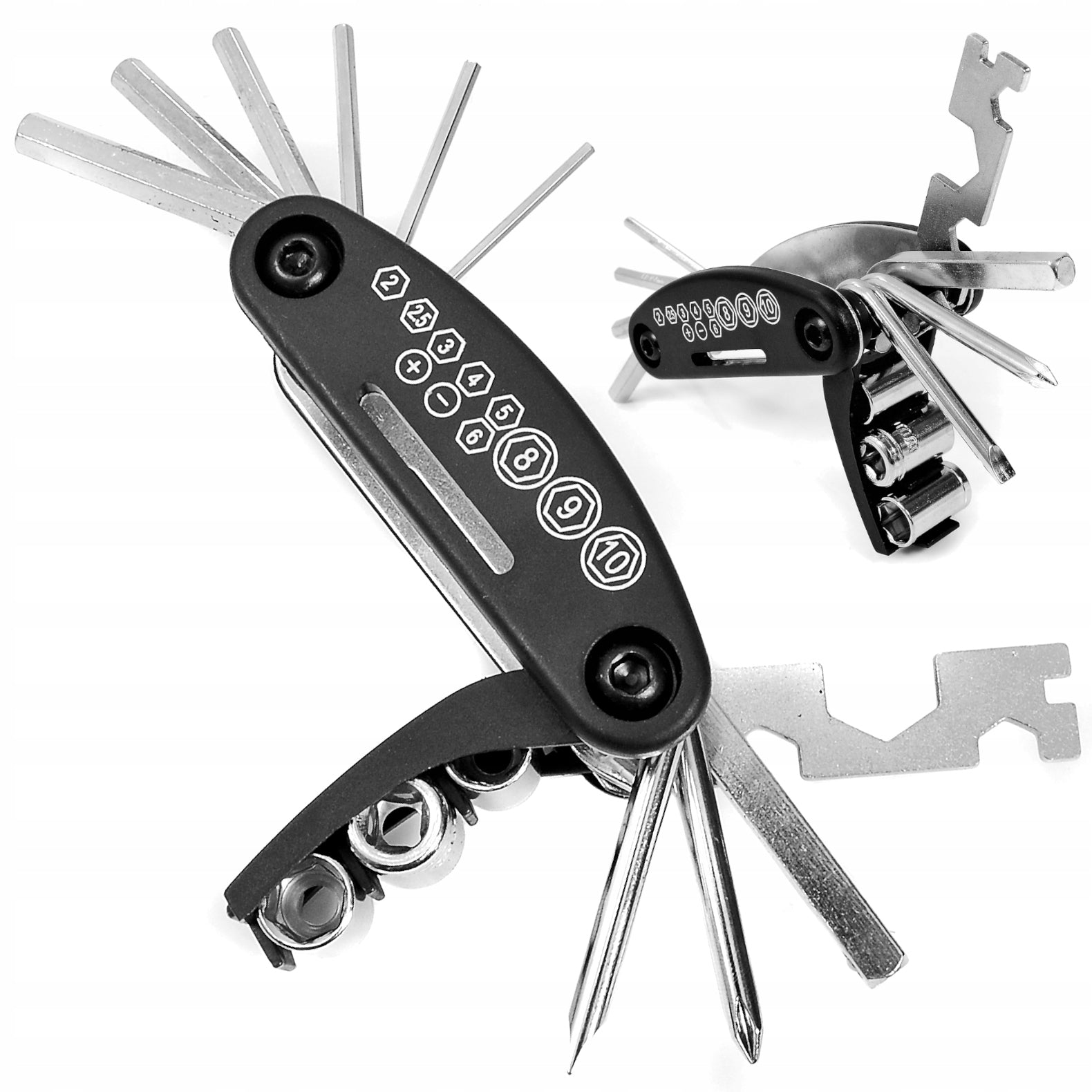 Allen Wrench Set, Flat Wrenches, Sockets and Spoke Wrench - 16 in 1