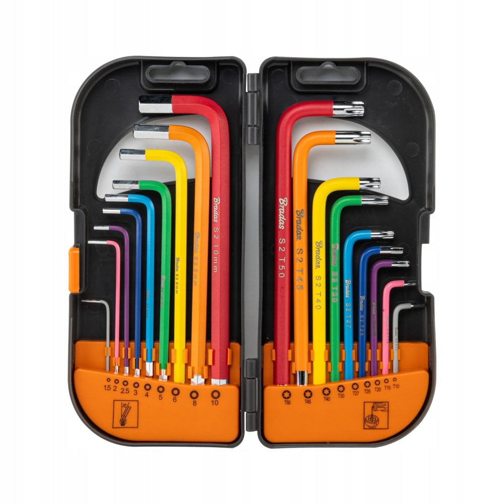 Allen wrench set and TORX ALLEN Wrenches DIY-HKBT42-LO/BOX 18 pcs.