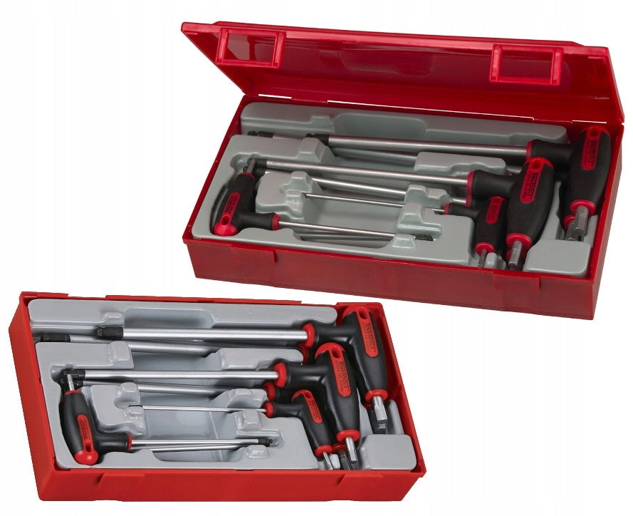 Allen wrench set with handle in lockable box Teng Tools TTHEX7