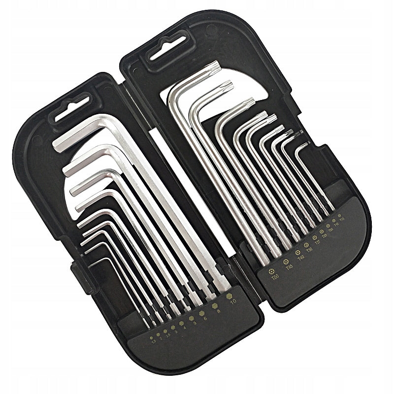 Allen wrenches + TORX Cr.V 18 parts BOX