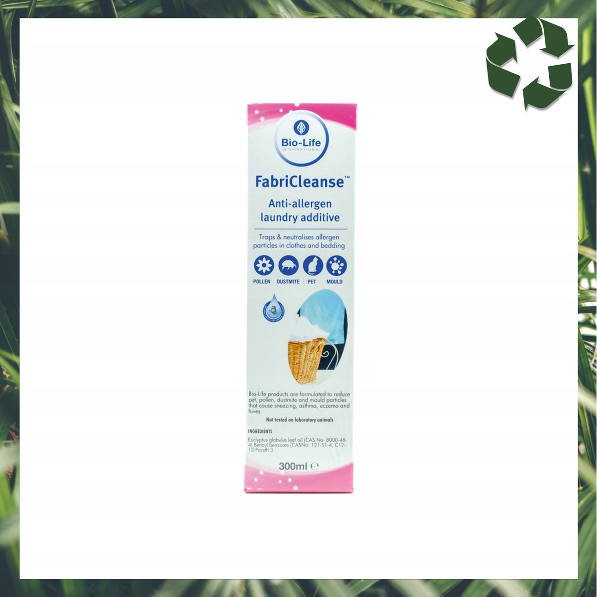 Allergen neutralizing laundry additive, 300ml Bio-Life FabriCleanse Packaging status original