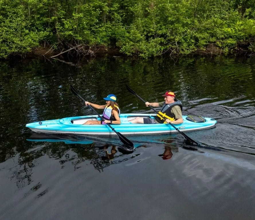 Alliance 136 T Tandem Turquoise/White Hiking Kayak by Pelican Brand Pelican