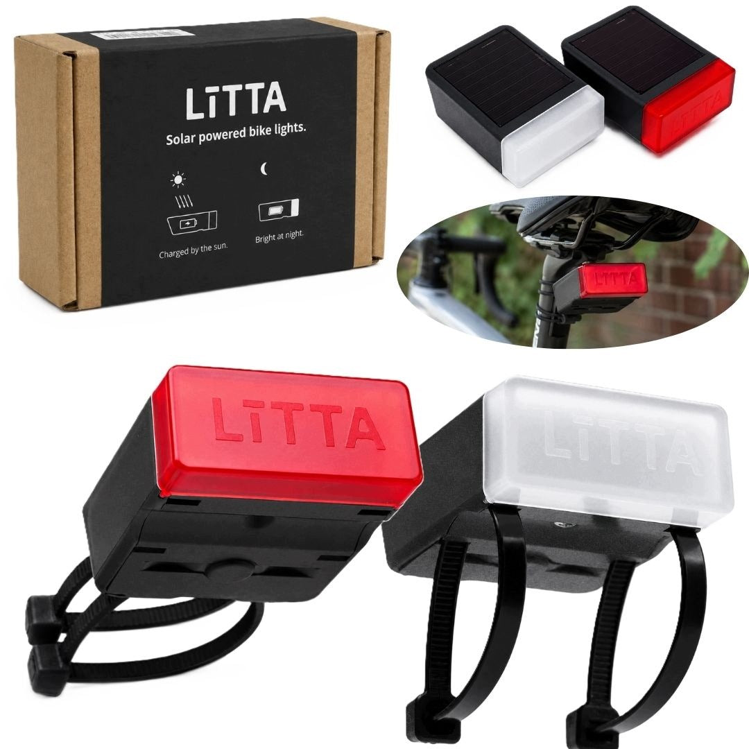 Allocacoc Litta Solar Bike Light Set 2 Pack Front+Rear