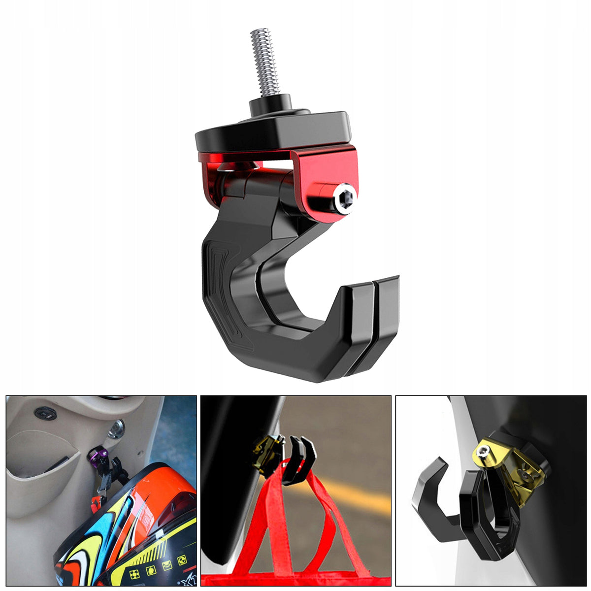 Alloy Scooter Helmet Holder Hook Bottle Hanger With Screw Universal Red EAN (GTIN) 6902686976676
