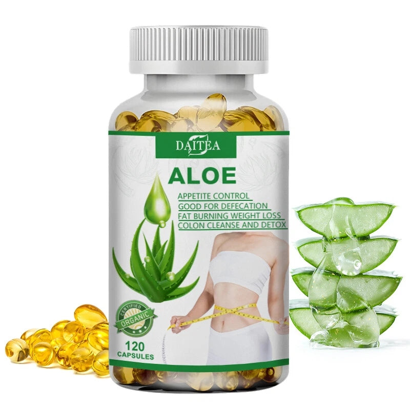 Aloe Vera Capsules for Appetite Control, Fat Burning and Loss