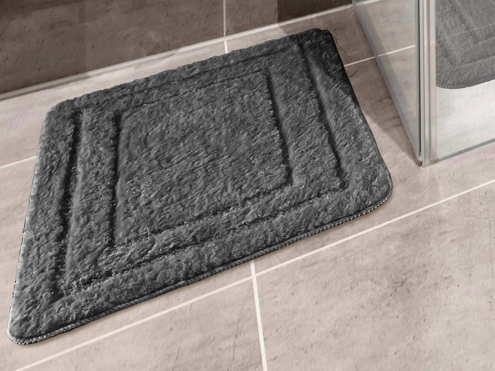 Alor Anti-Slip Bathroom Rug Dark Gray 50x80 cm Length 80 cm