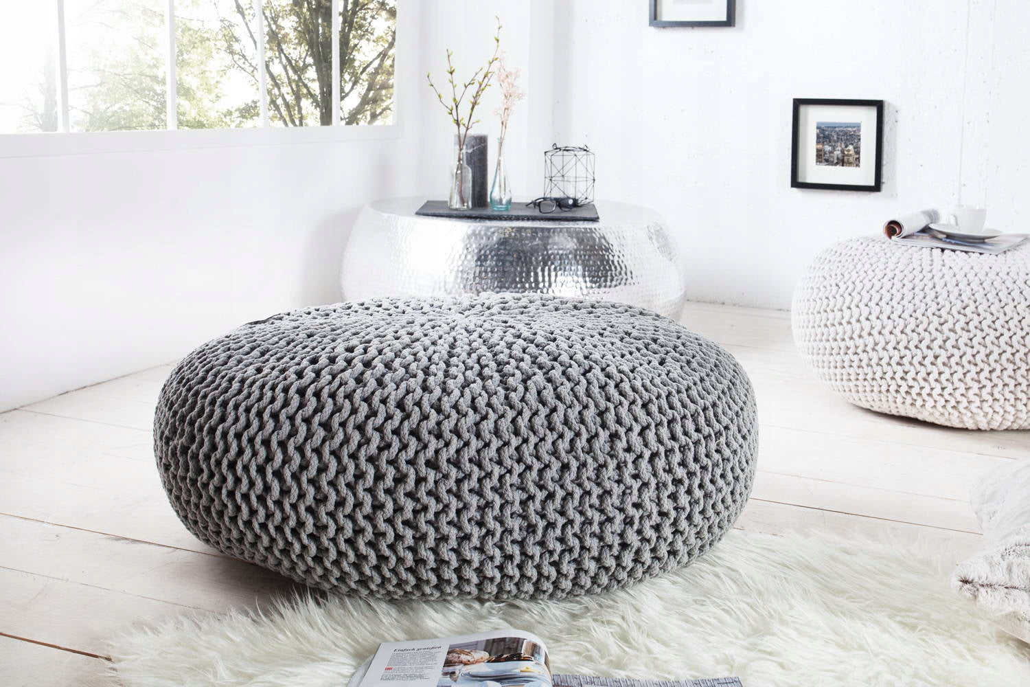 Alpaca Shaggy Carpet for Living Room Bedroom 200x300 Grey Hairy Soft Thickness 35 mm