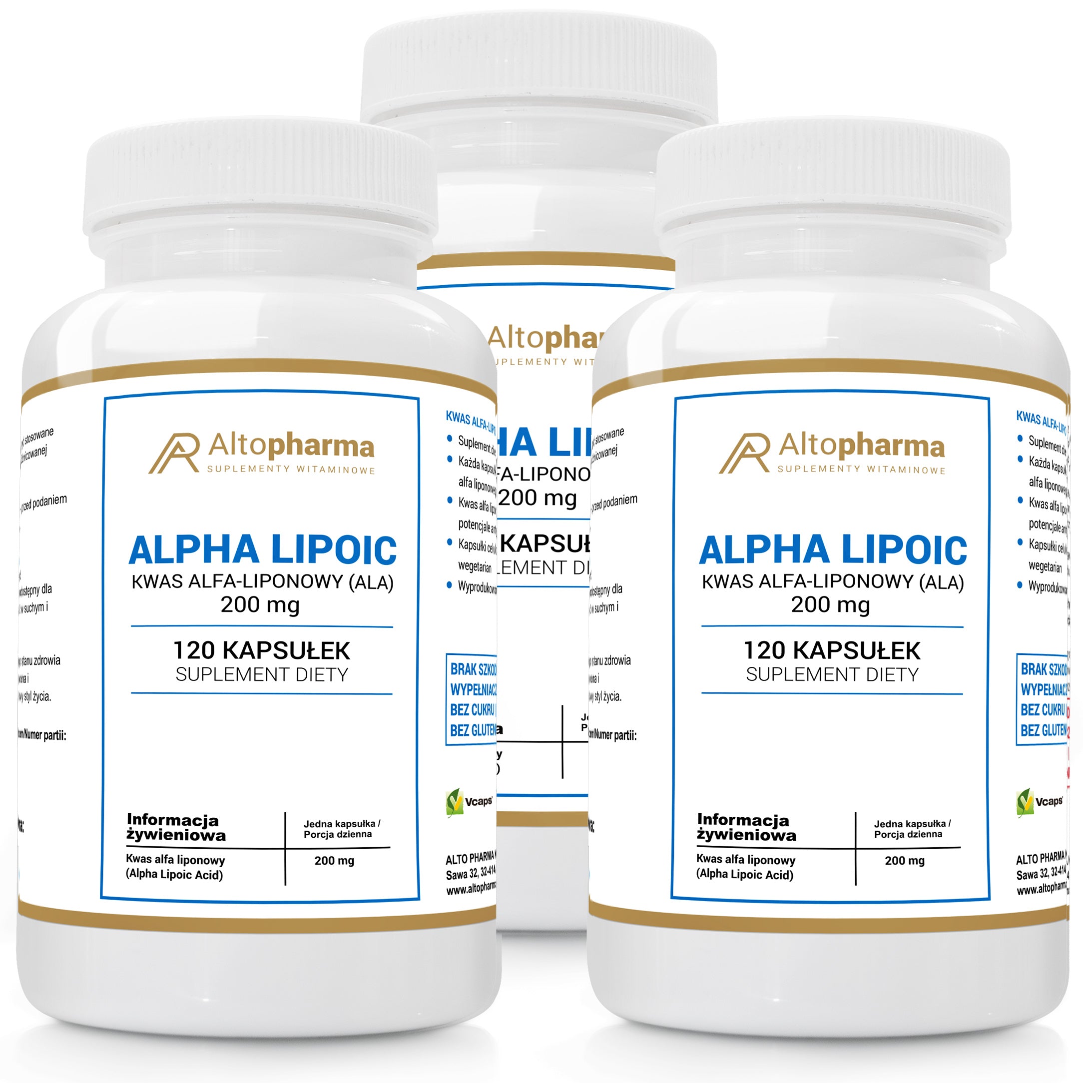Alpha Lipoic Acid 200 mg supports the detoxification of ALTO PHARMA 120 kaps. Manufacturer code 5903661237189