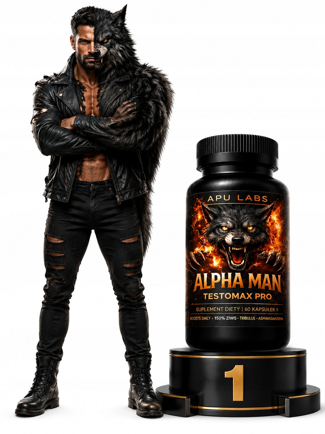 Alpha Man Testomax Pro ZINC GINSENG MACA TRIBULUS BOOSTER TESTOSTERONE Expiration date at least 1 year from the date of purchase