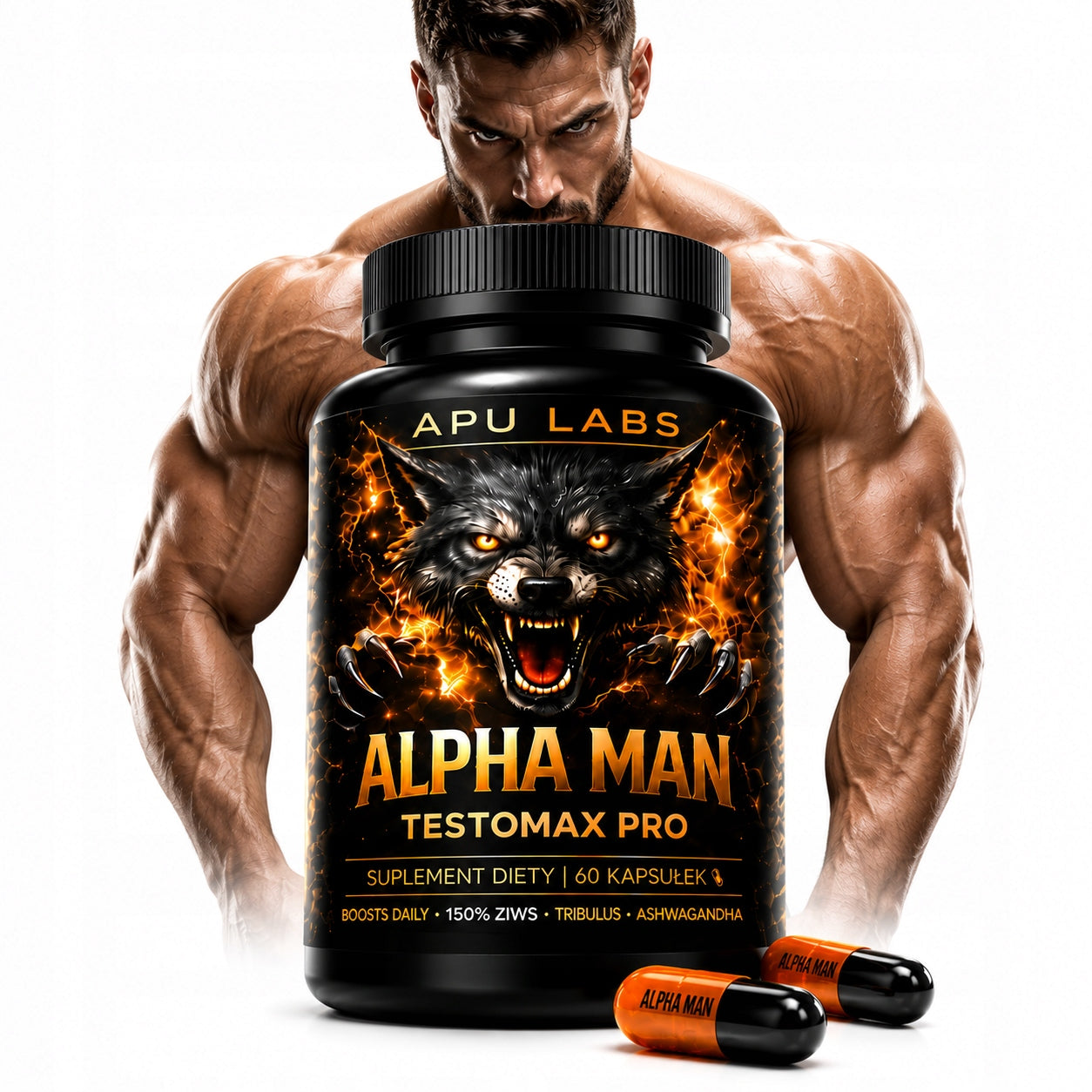 Alpha Man Testomax Pro ZINC GINSENG MACA TRIBULUS BOOSTER TESTOSTERONE