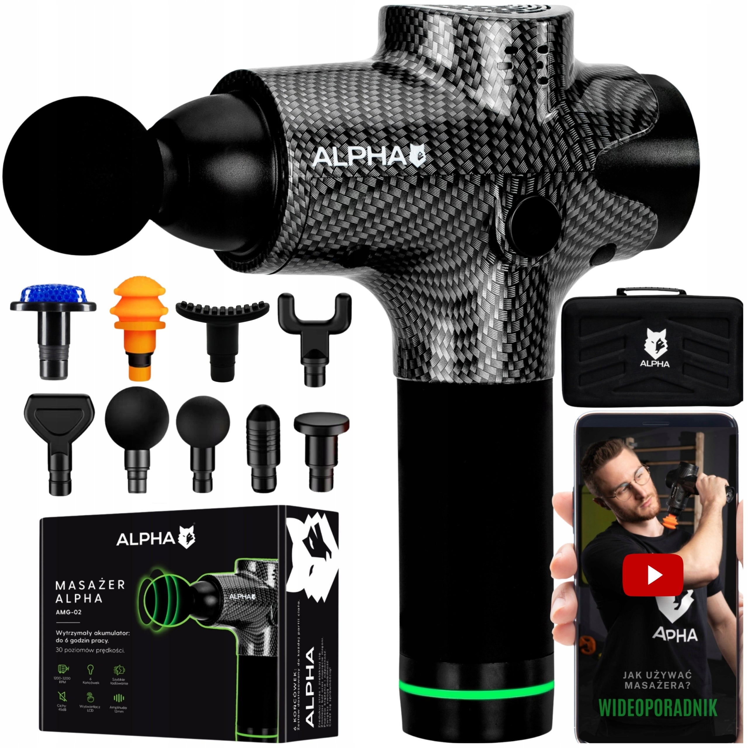 Alpha Massage Gun Pro 2 - Back and Foot Massager