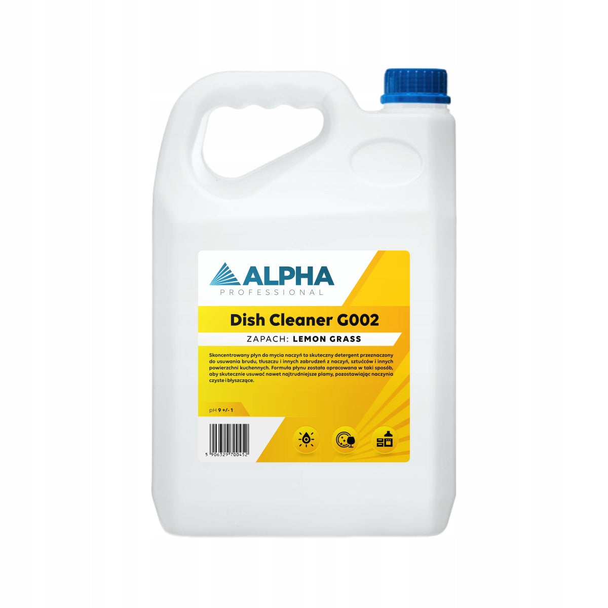 Alpha Professional Dish Cleaner, Lemon Scent, 5 Liters