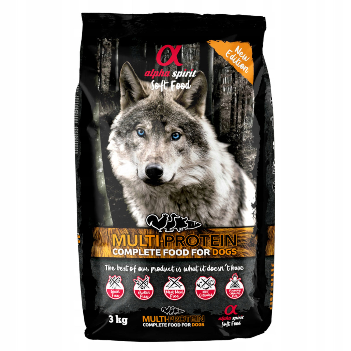 Alpha Spirit Semi-Soft Dog Food Multiprotein (Adult) 3kg