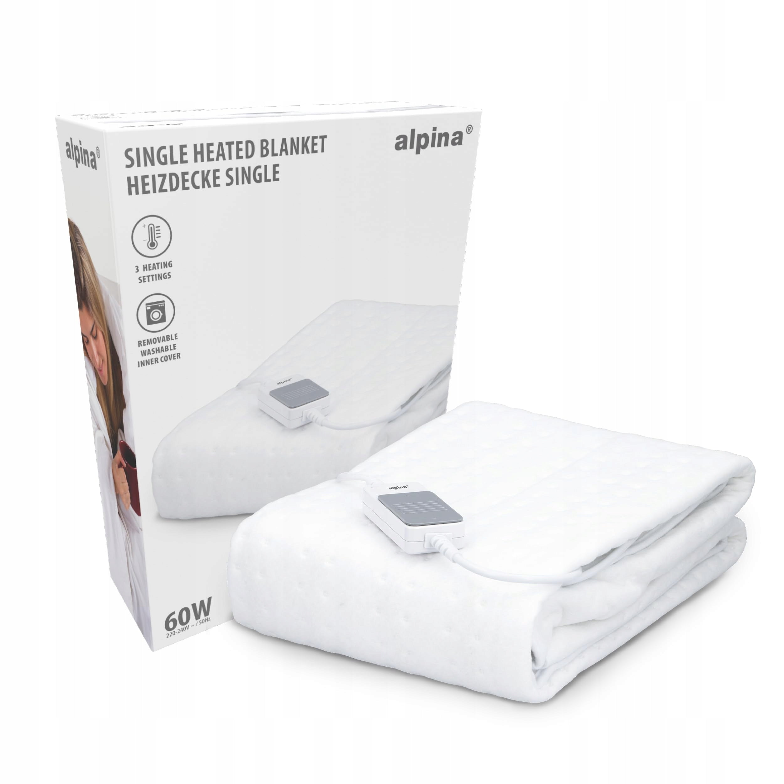 Alpina Blanket, Heating Mat 80 × 150 cm – white | 60W