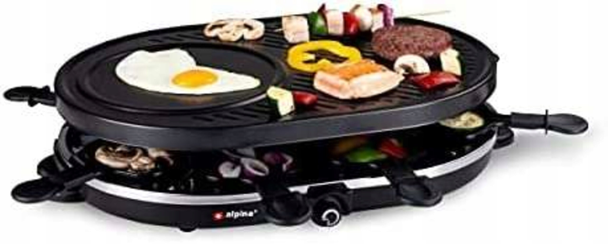 Alpina ED-218240 Electric Grill Raclette 1200W Table Grill with Plate Power rating 1200 W