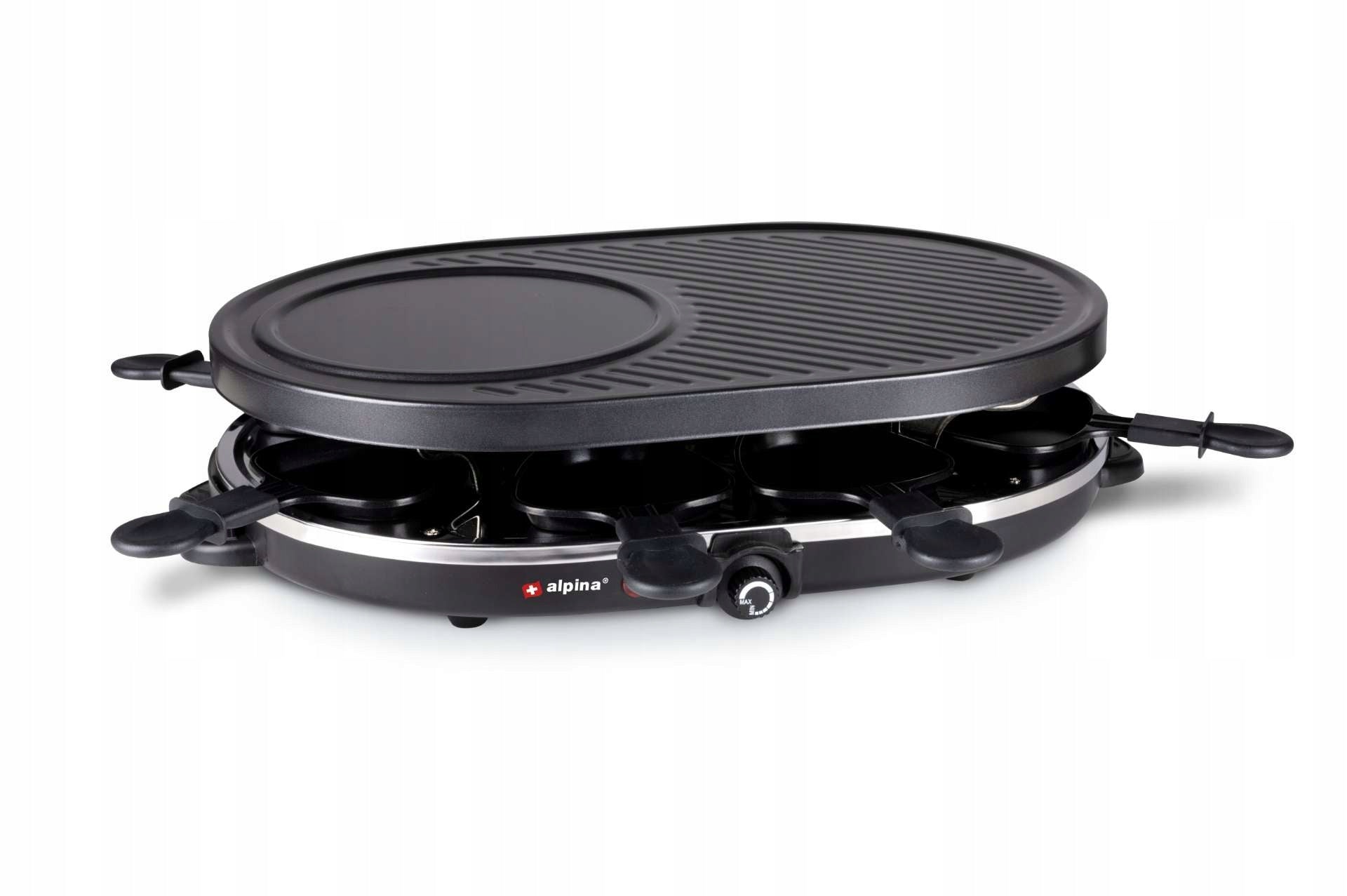 Alpina ED-218240 Electric Grill Raclette 1200W Table Grill with Plate