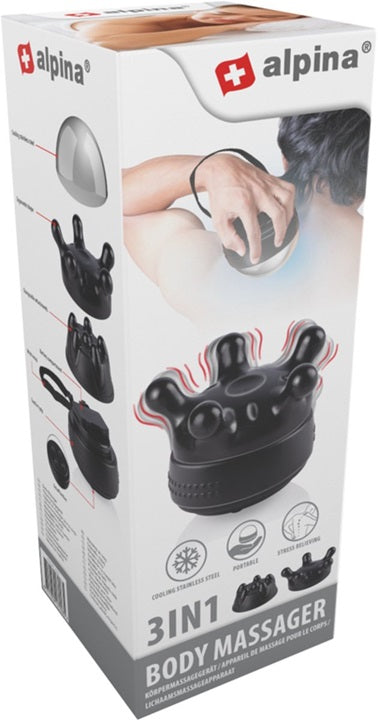 Alpina Vibration Hand Massage Set 3in1 E-17928 Black Color black
