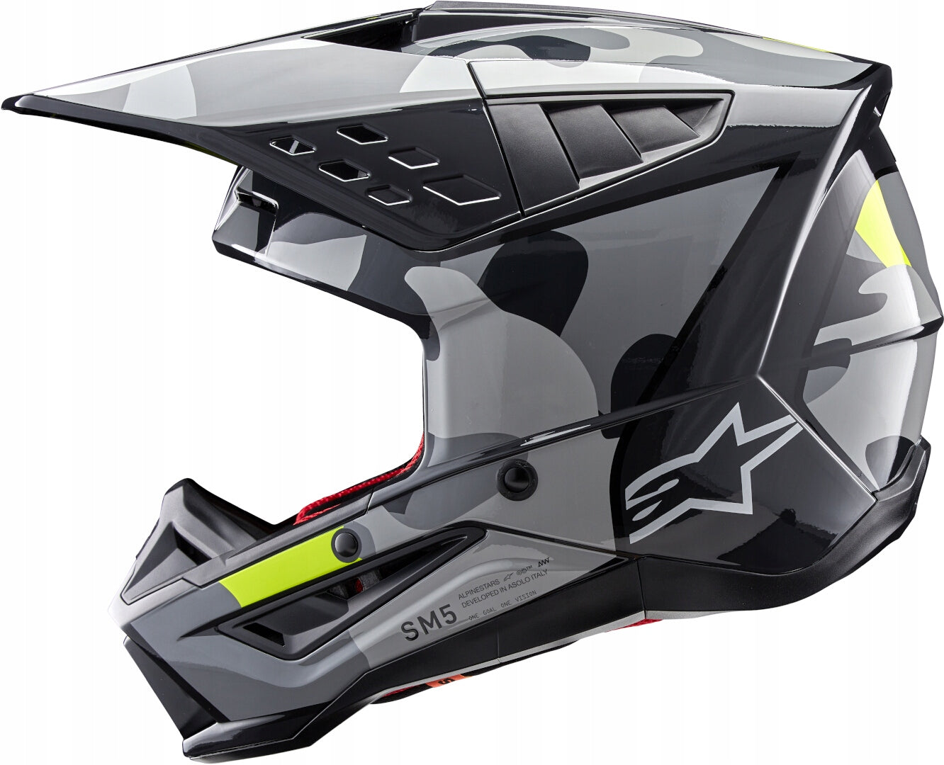 Alpinestars S-M5 Rover 2 2024 Kask motocrossowy, czarny/szary/żółty, M (57/ Packaging status original