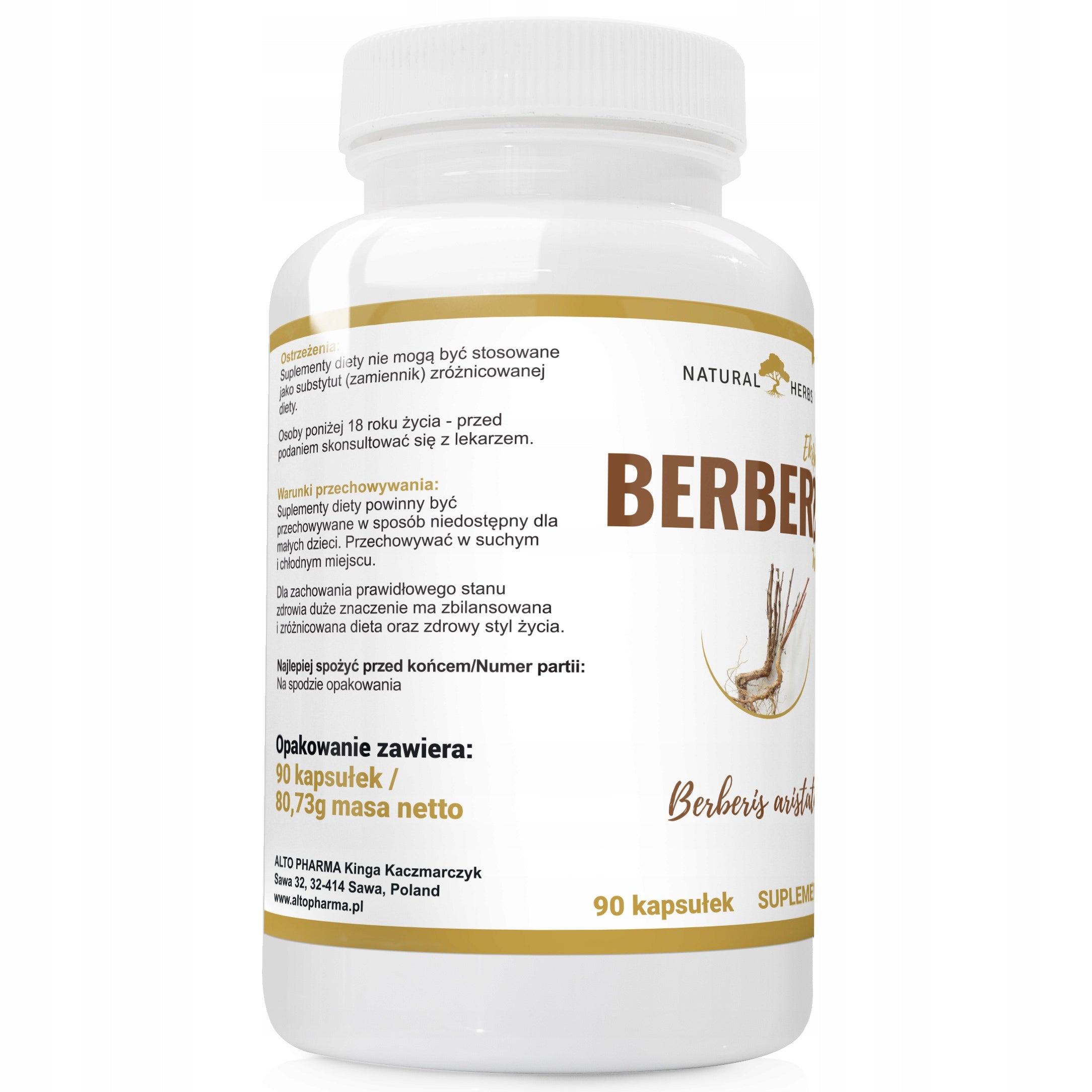Alto Pharma BERBERIS 777mg APPETITE LOW SUGAR SLIMMING 90 kaps. EAN (GTIN) 5905370180336