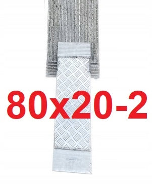 Alu Trap Overrun Aluminum Overrun Extension 2B-1 80x20 Sheet Metal 2mm 80x20-2