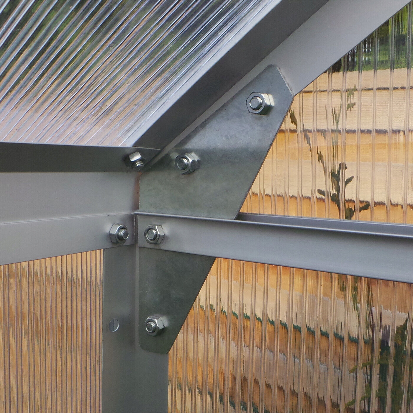 Aluminium greenhouse 16.07m³ with foundation 250x430cm garden 10.75m² Manufacturer code 1075