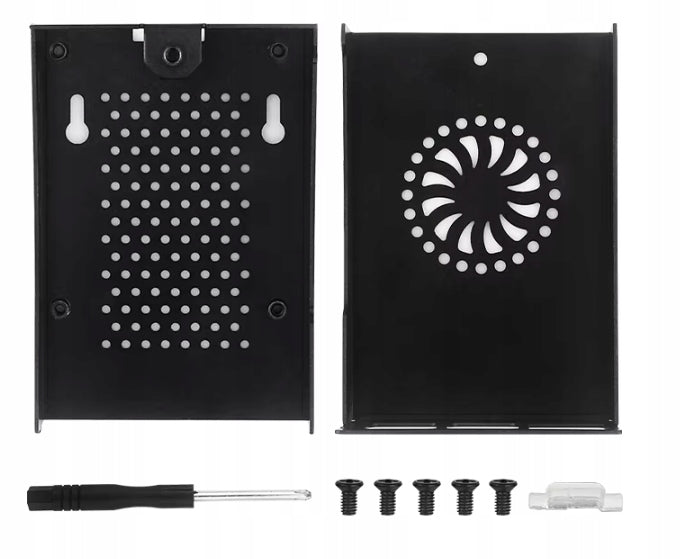 Aluminium housing for Raspberry Pi 5 black Manufacturer code OBD-032