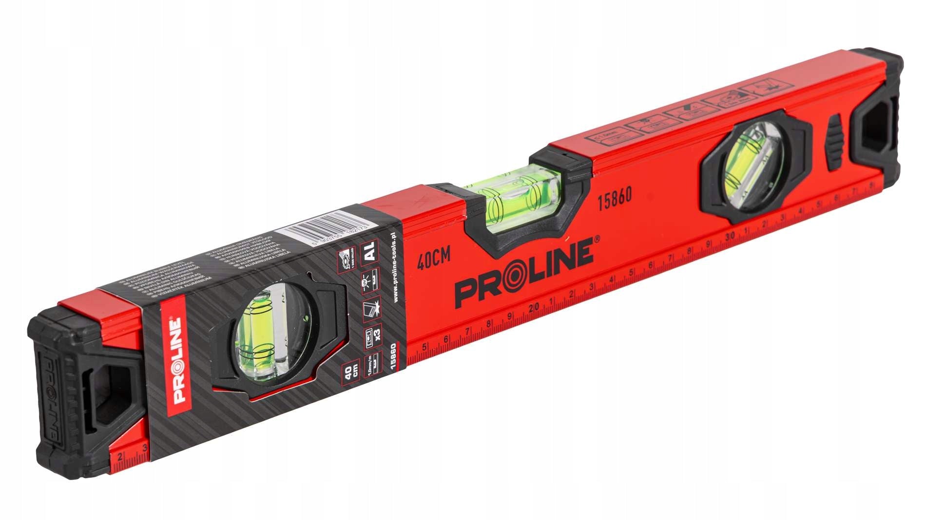 Aluminium level 40cm 0,4m 3 libels 1mm/1m STANDARD Proline 15860