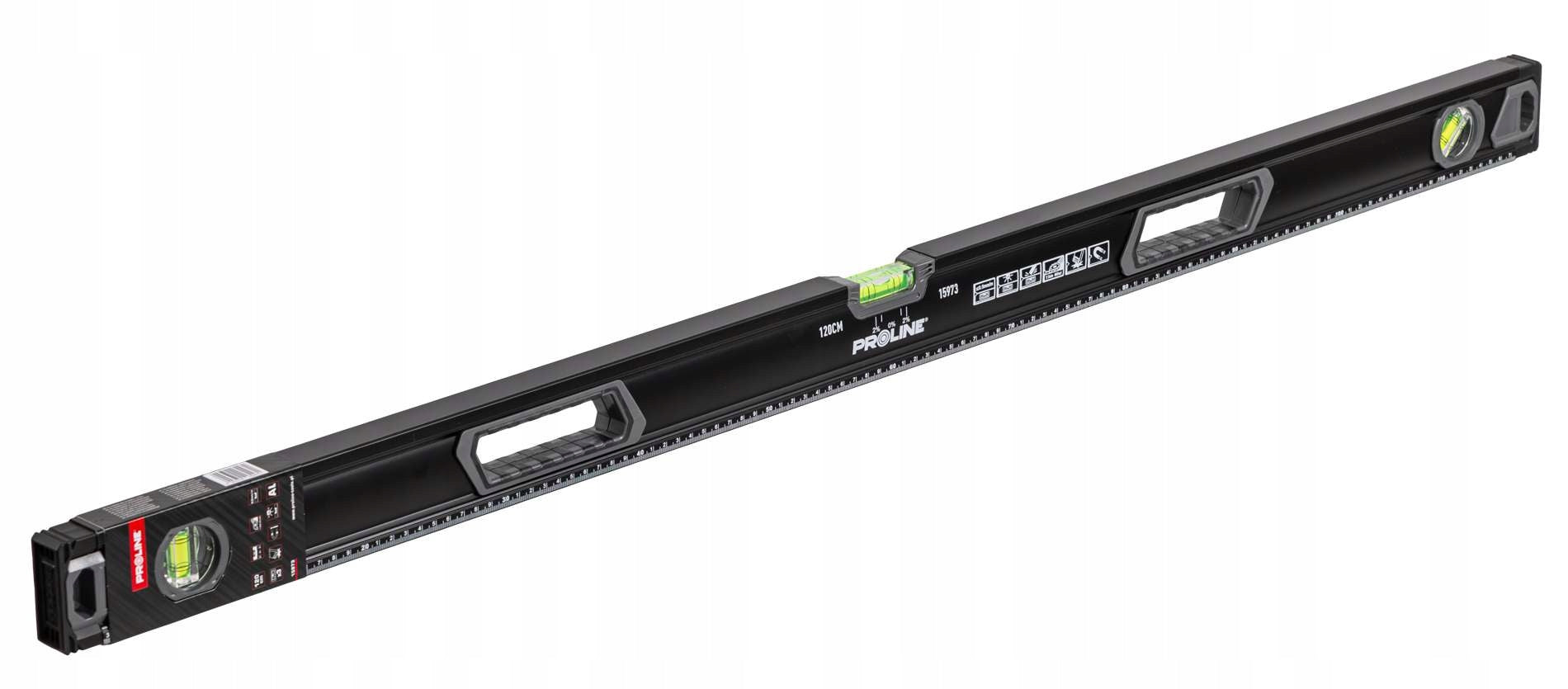 Aluminium level handles 120cm 1,2m 3 libels 0,5mm/1m PREMIUM Proline