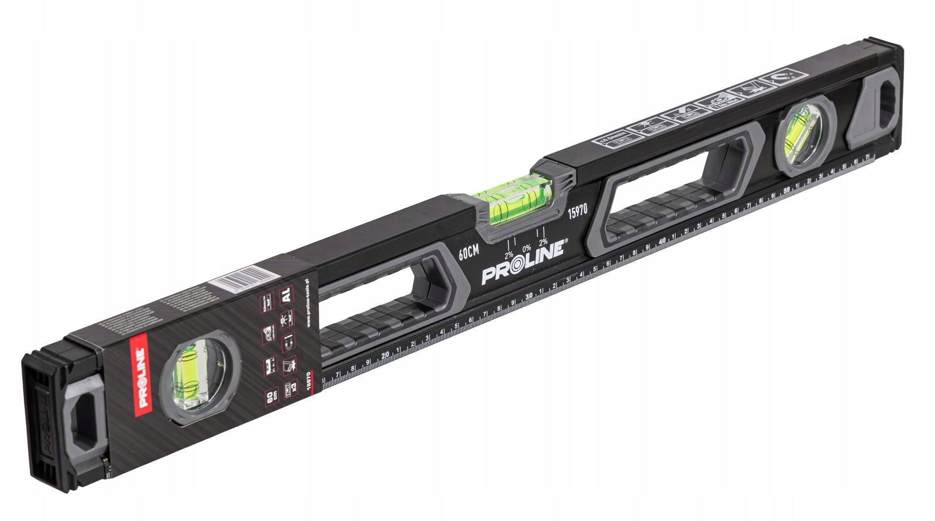 Aluminium level handles 60cm 0,60m 3 libels 0,5mm/1m PREMIUM Proline