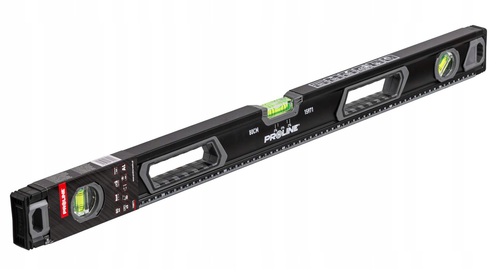Aluminium level handles 80cm 0,80m 3 libels 0,5mm/1m PREMIUM Proline