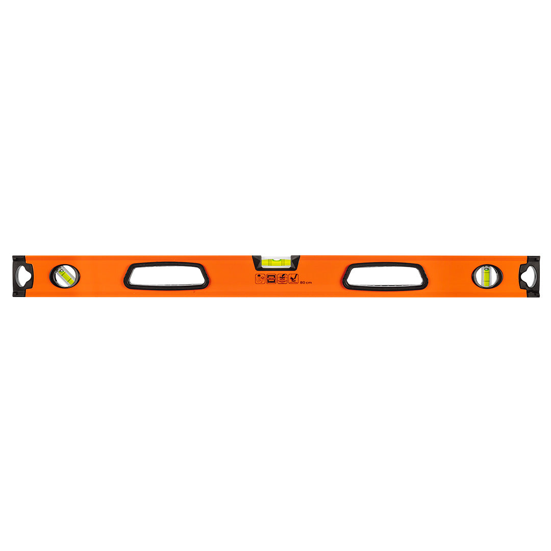 Aluminium level with handle, 3 libelle, magnet, milled bottom trust
