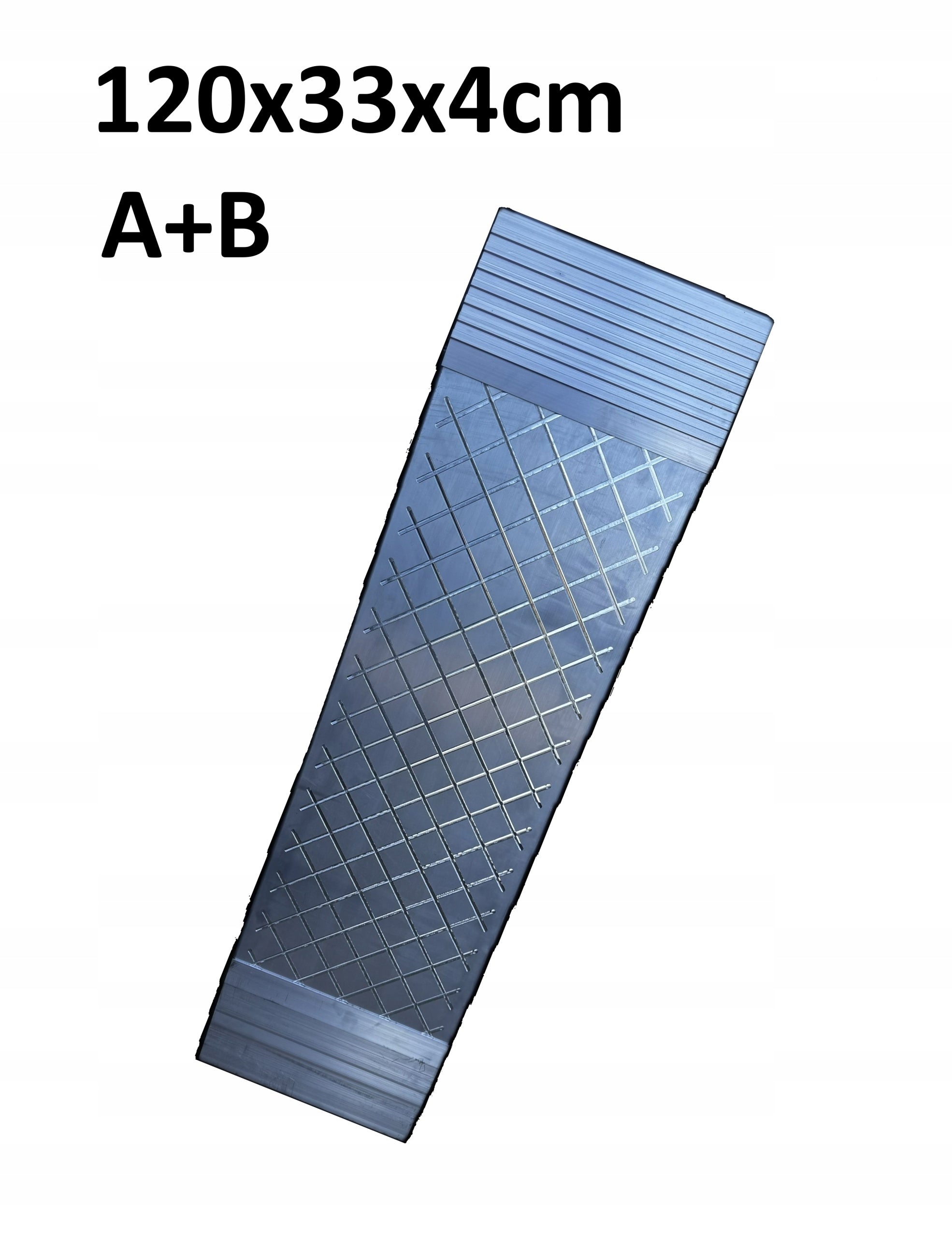 Aluminium overrun extension 120x33x4 strong trap ramp for low cars A+B