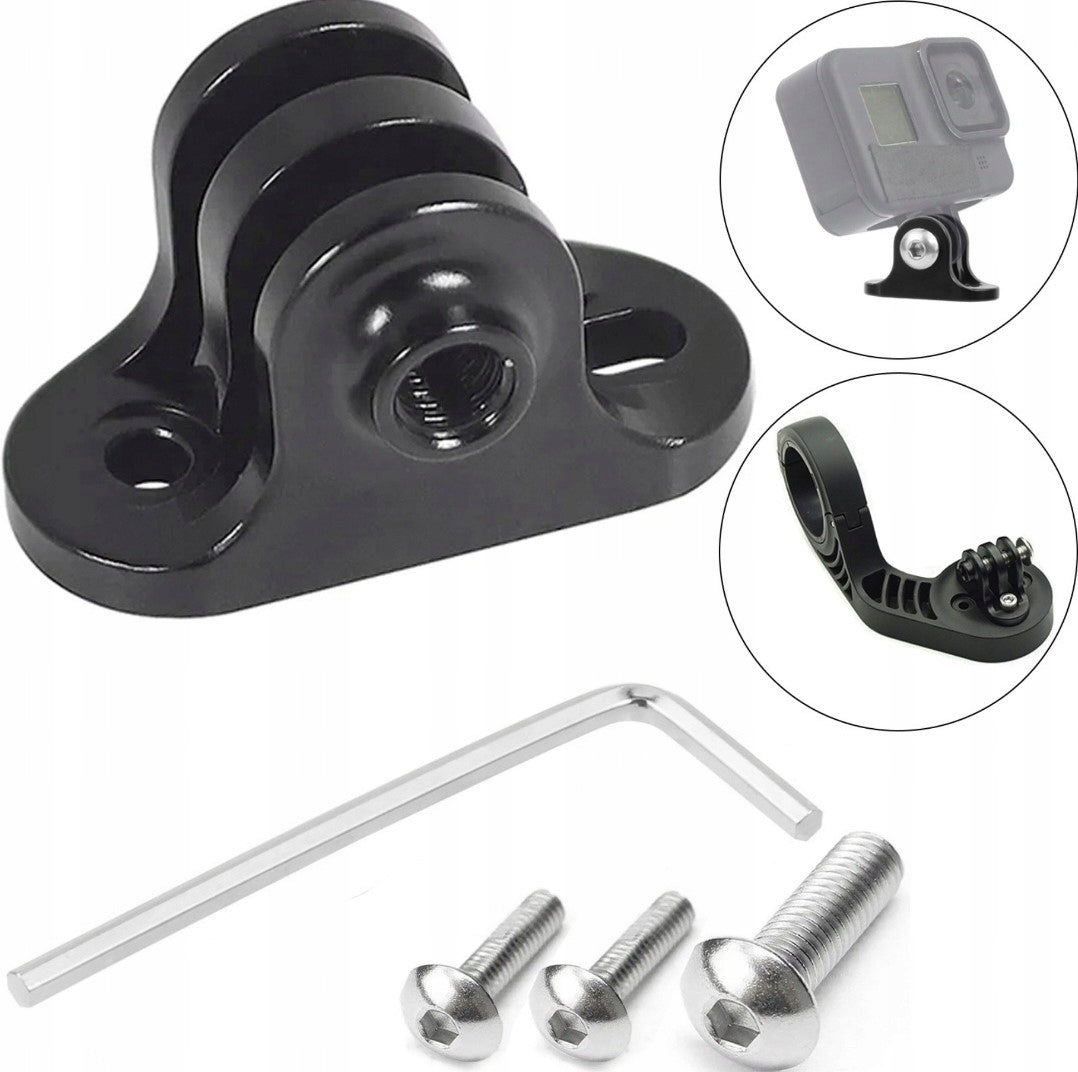 Aluminum Adapter for GARMIN EDGE Camera Mount GoPro SJCAM Lights