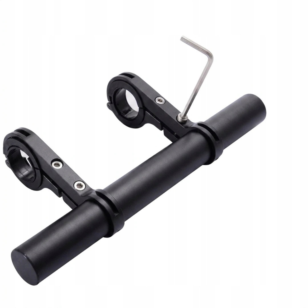 Aluminum Bike Handlebar Extension 20cm Double Bracket Black For multipurpose