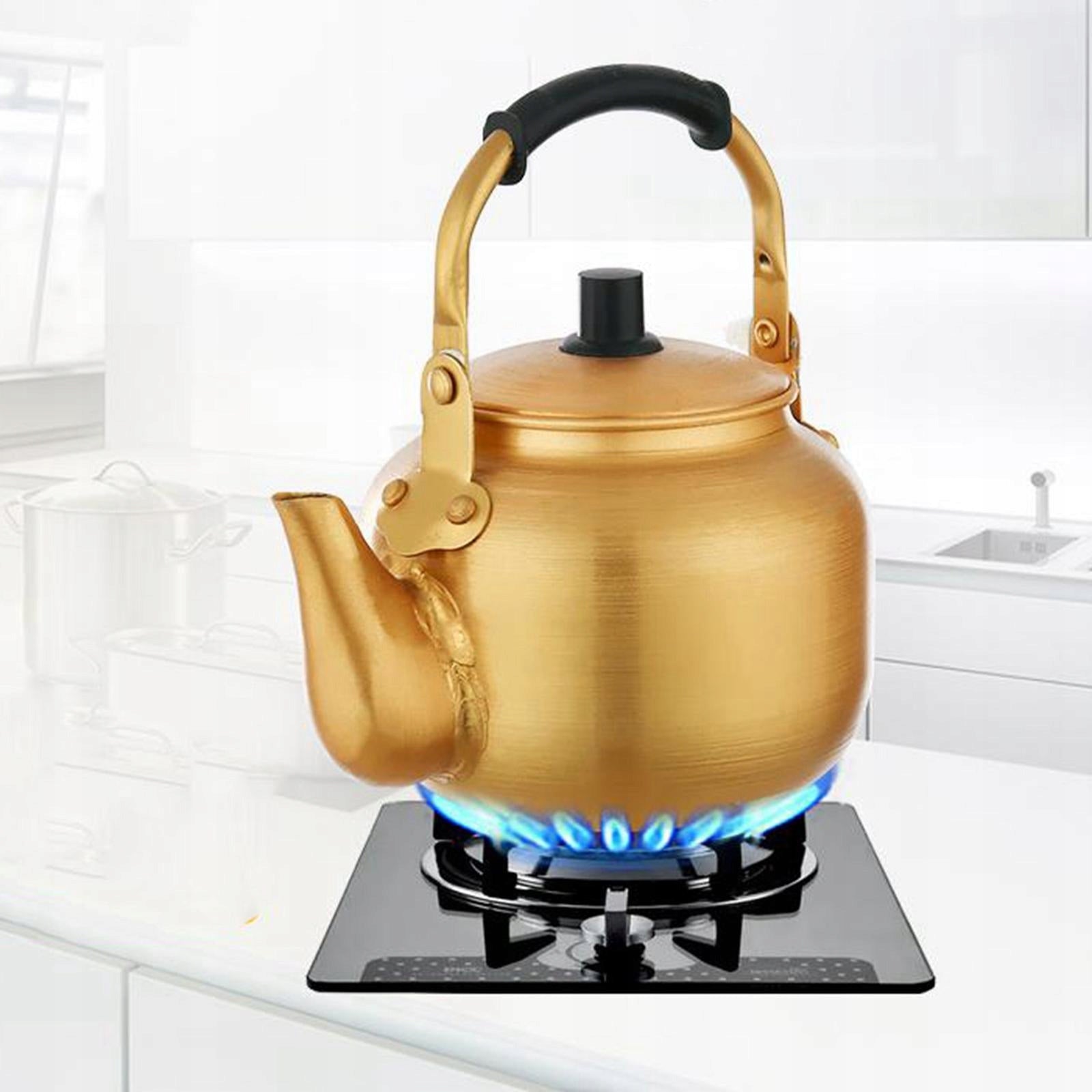 Aluminum Gas Stove Kettle Ergonomic Handle Tea Pot Coffee Pot Portable A-3L Capacity 1 l