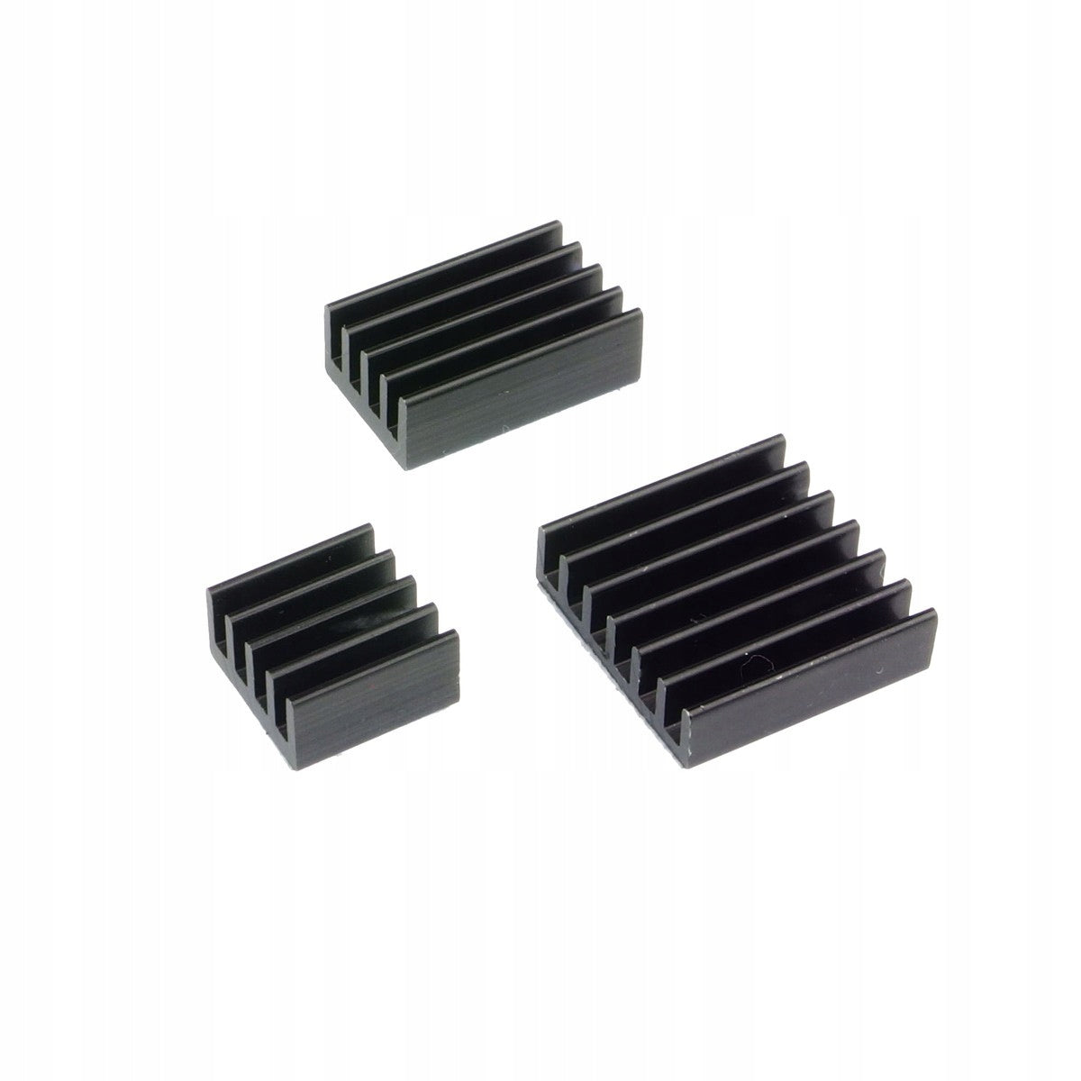 Aluminum Heatsinks (3-Pack) for Raspberry Pi (Black)