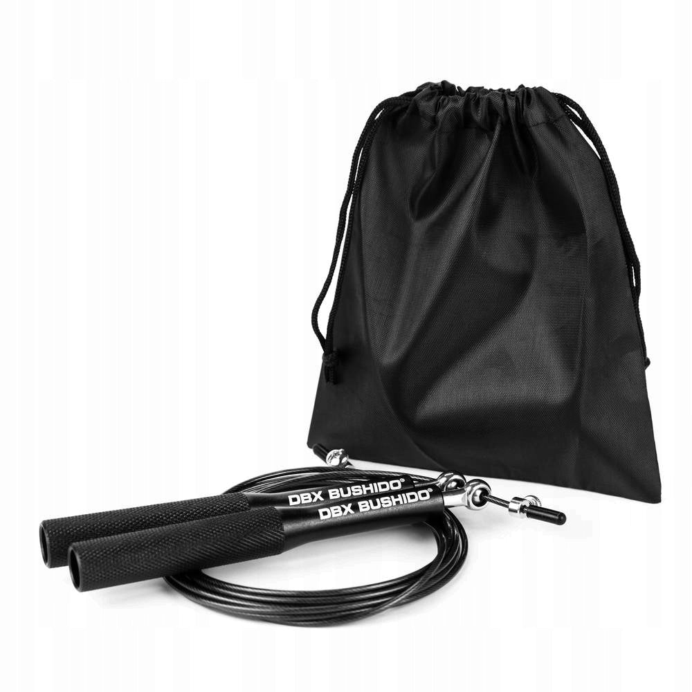 Aluminum Jump Rope with Steel Rope DBX Pro Black + Cover