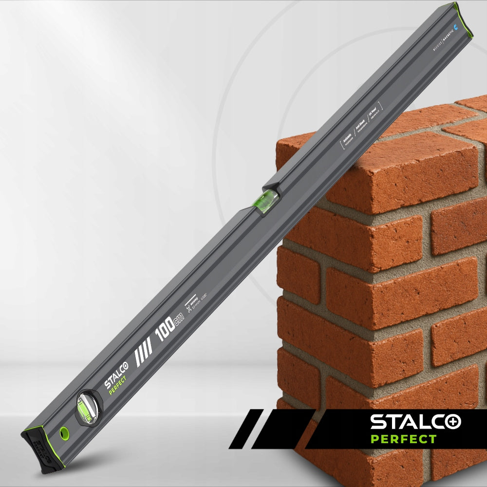 Aluminum Level 100 cm Level Stalco Perfect Vseries 2 libelle 1m Packaging status original