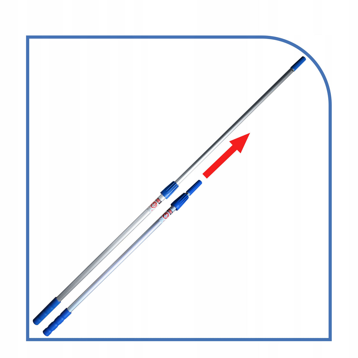 Aluminum Mop Stick TELESCOPIC Bar Raypath 165 cm For Floor Windows Brand Raypath