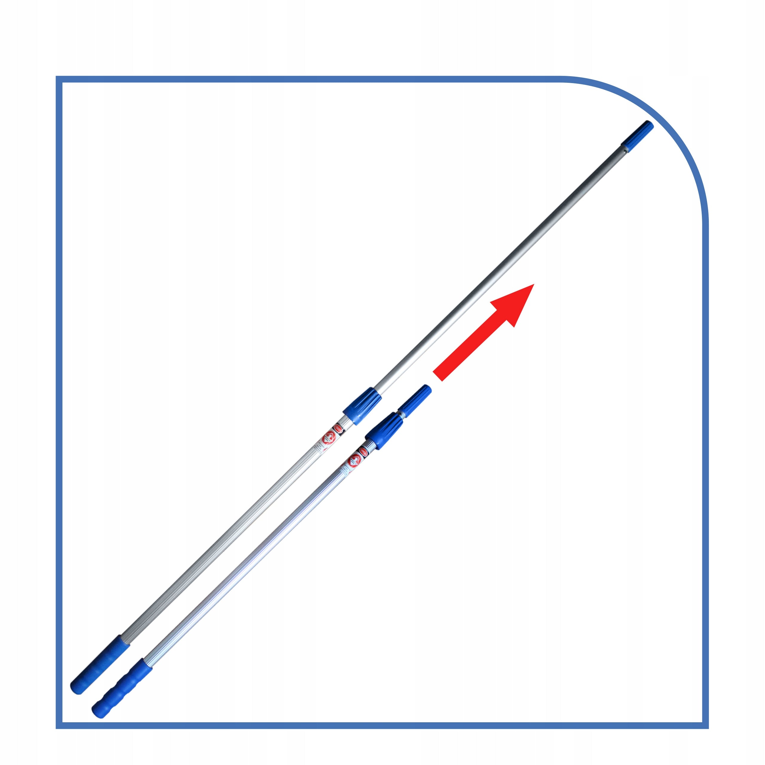 Aluminum Mop Stick TELESCOPIC Bar Raypath 165 cm For Floor Windows Brand Raypath