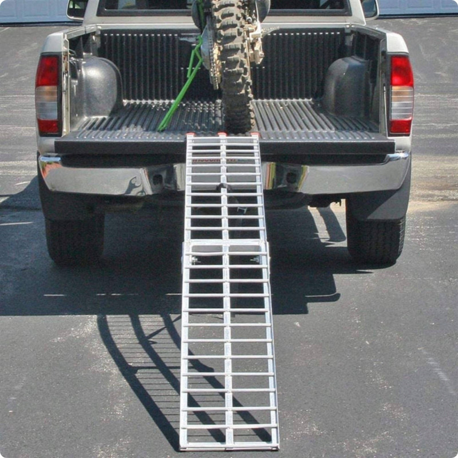 Aluminum Motorcycle Ramp Crossbar Folding Motorcycle Ramp Ladder-Like Brand no brand