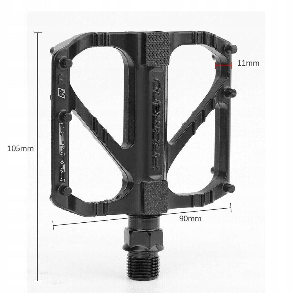 Aluminum Platform Bike Pedals 1 Pair Pedals Black 9/16 in. Brand no brand