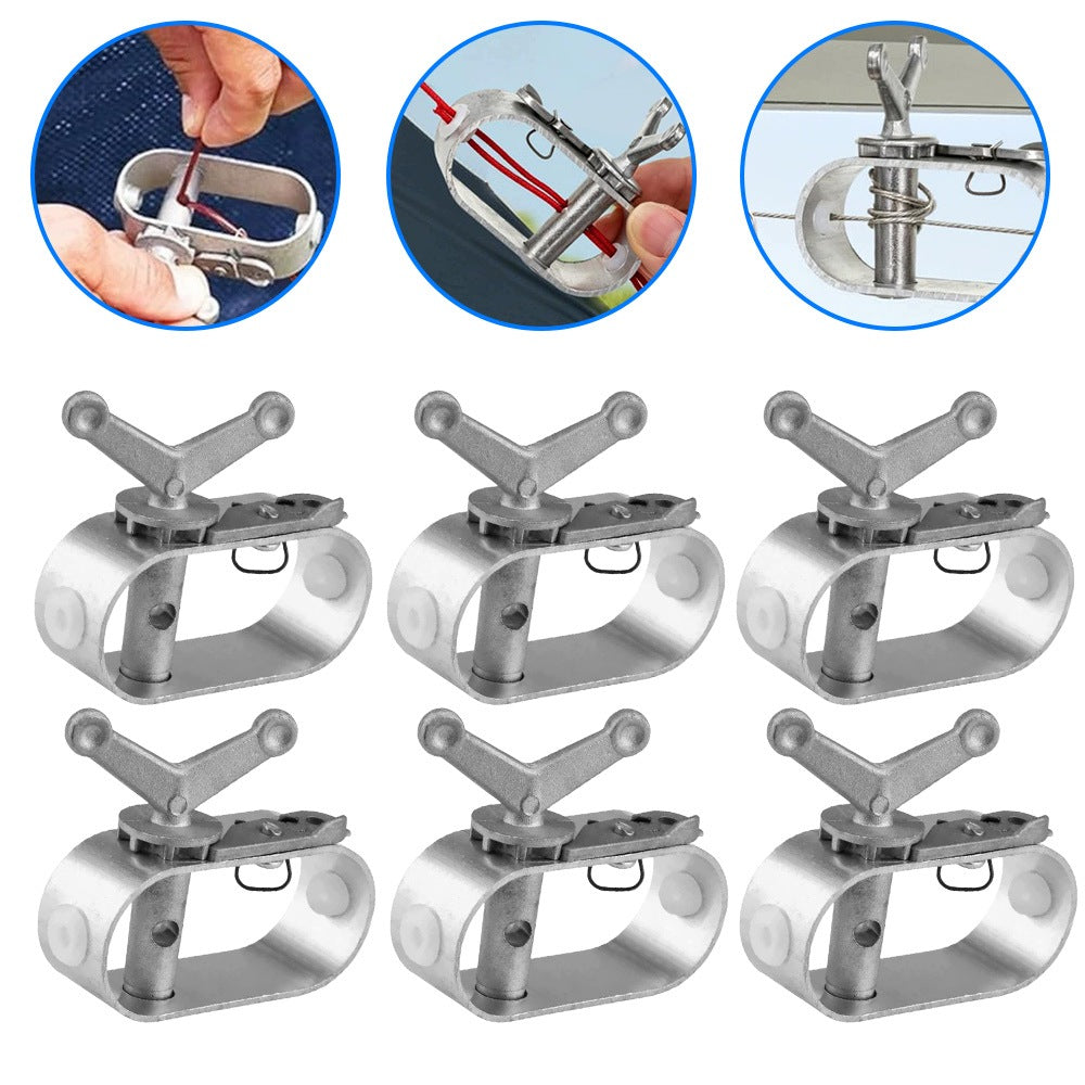 Aluminum Rope Tensioner 6X For Pool Cover Tent And Tarpaulin