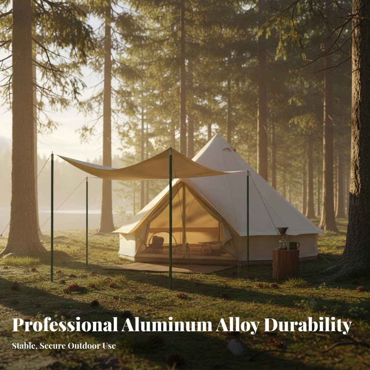 Aluminum Tarp Pole Lightweight Heavy Duty Tent Support Rod Rust 16mm-2.0m Manufacturer code 15466114741