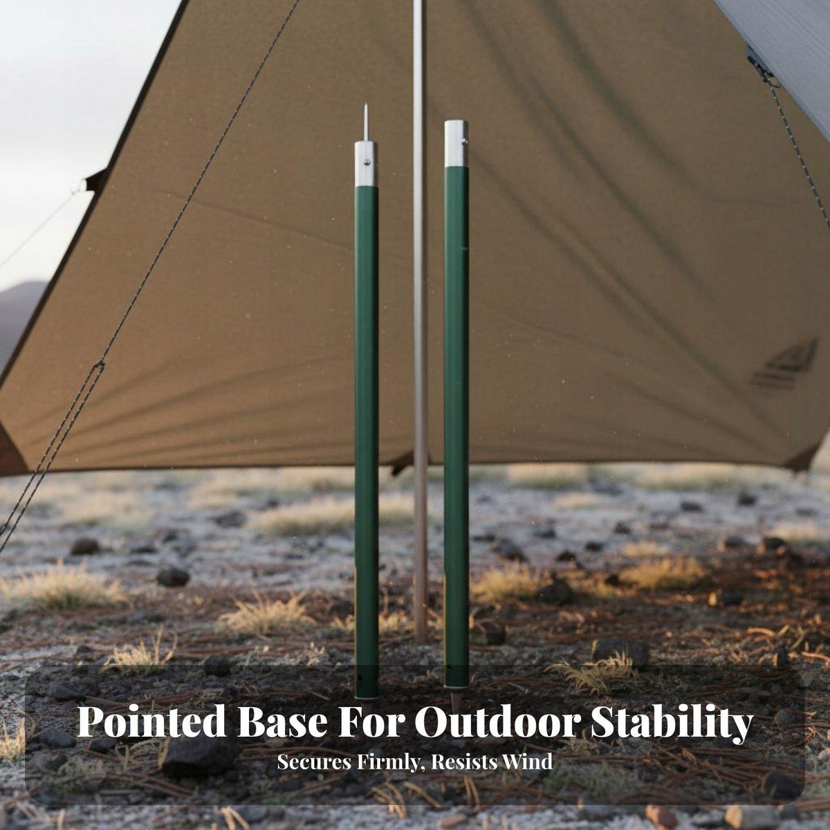 Aluminum Tarp Pole Lightweight Heavy Duty Tent Support Rod Rust 16mm-2.0m Packaging status original