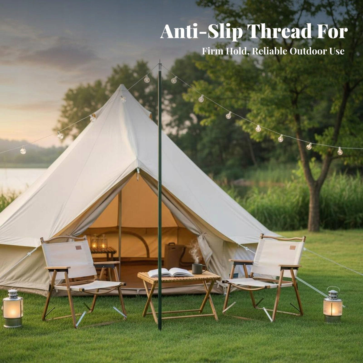 Aluminum Tarp Pole Lightweight Heavy Duty Tent Support Rod Rust 33mm-2.8m Packaging status original